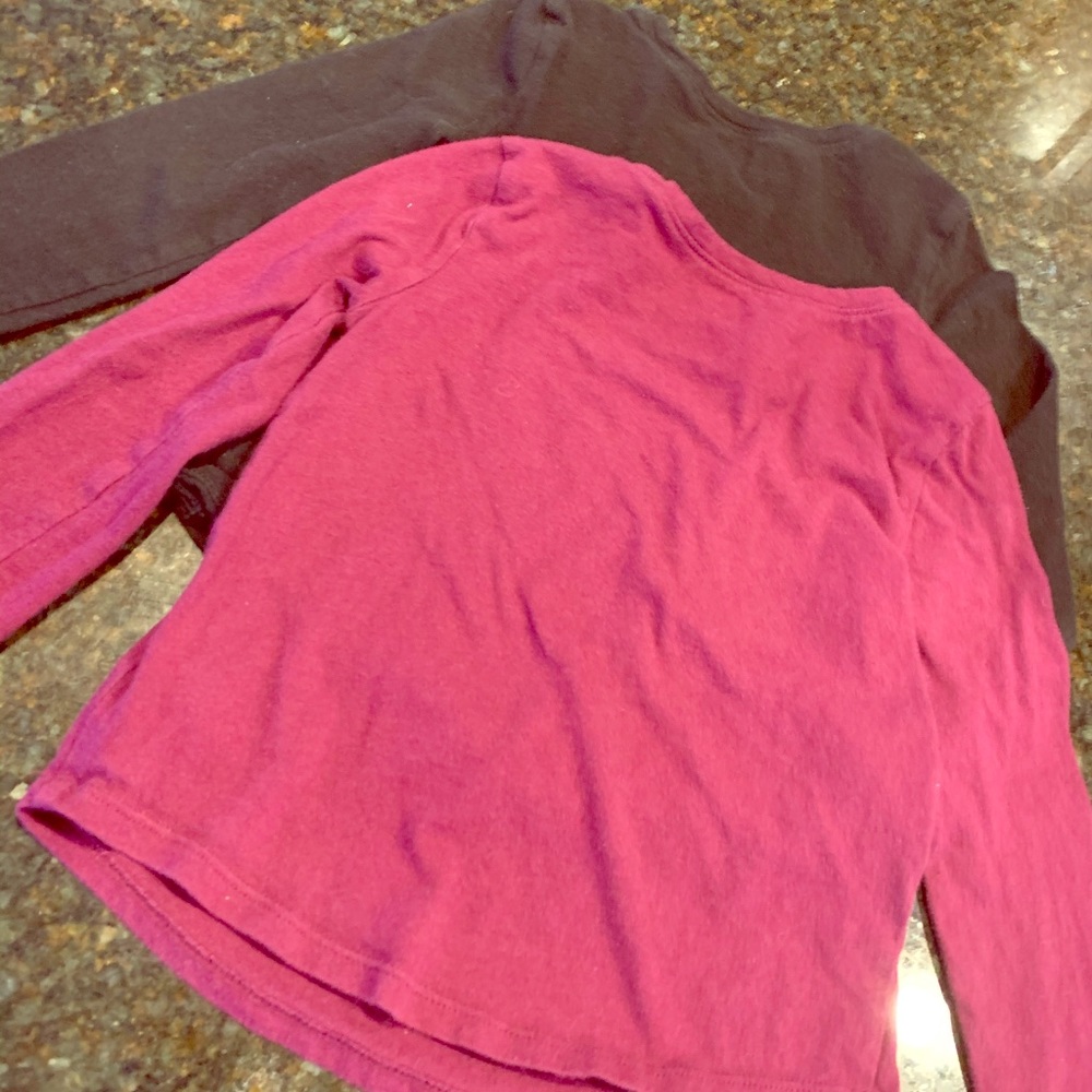 Bundle set two 3 T long sleeves T shirt top cotton